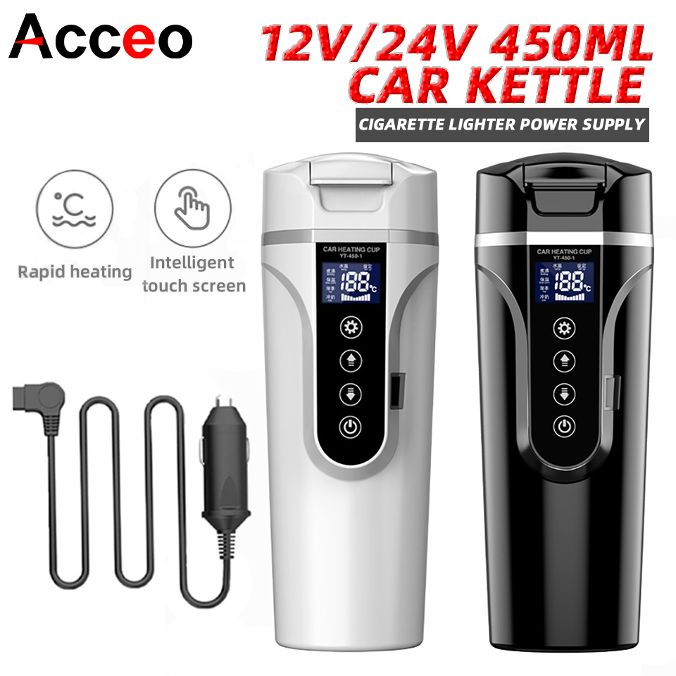 Electric Kettle Temperature Control - R31 450ml Podgrzewany Kubek Samochodowy 12v/24v